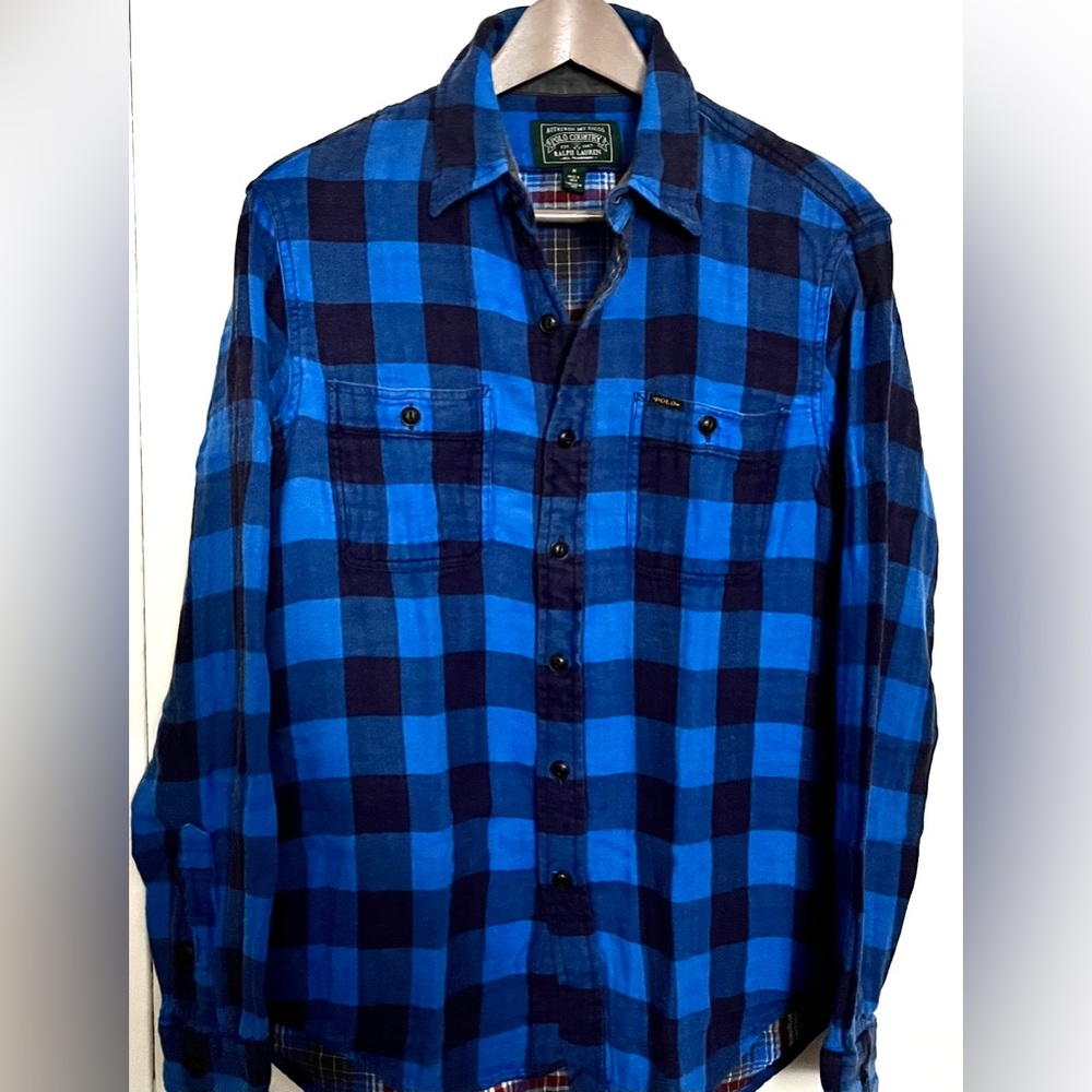 Polo Ralph Lauren Men’s Classic fit cotton checked double faced shirt - M